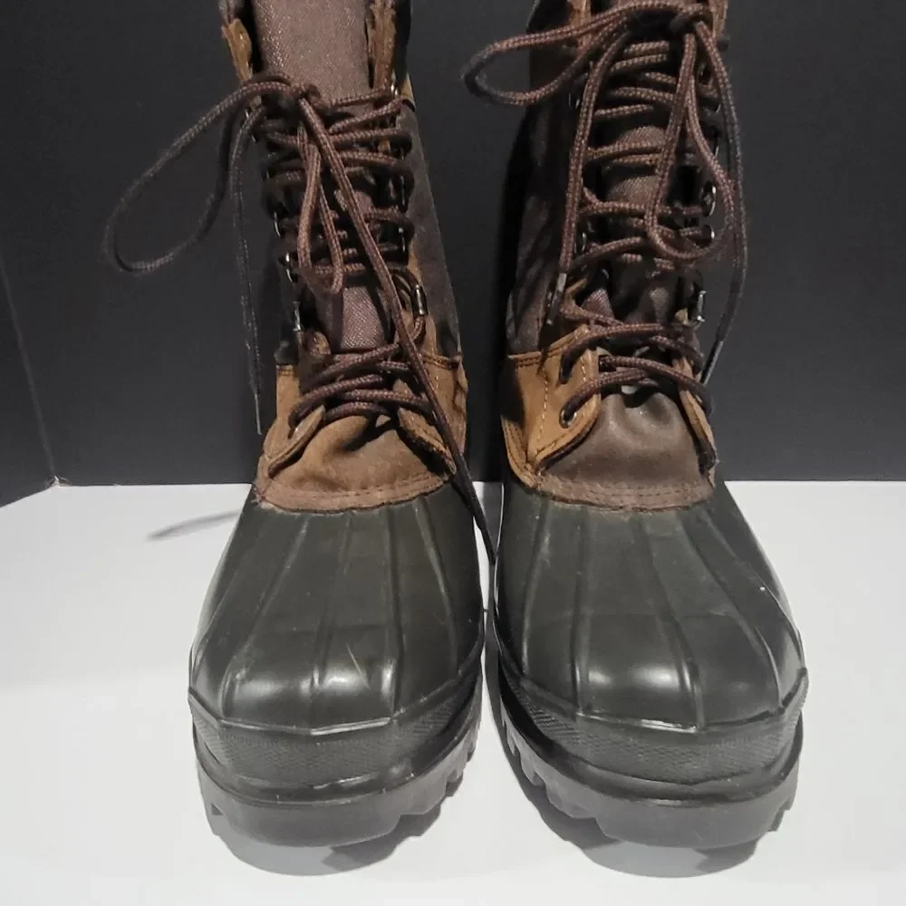Eddie Bauer Men's Green & Brown Winter Snow Boots